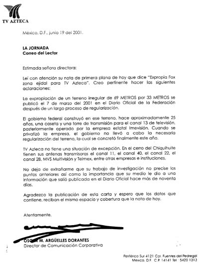 carta tv azteca