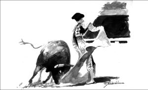 dibujo toros-J. Salvador