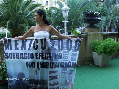 Protesta en el festival de San Sebastián