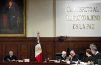 Guillermo Ortiz Mayagoitia, presidente de la Corte, con los ministros Genaro David Góngora, Fernando Franco González, Margarita Luna Ramos y José Ramón Cossío, durante una sesión del máximo tribunal, en marzo pasado