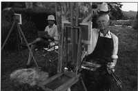 Pedro Diego de Alvarado y Henri Cartier-Bresson, en el sur de Francia, 1986