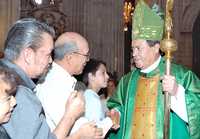 El cardenal Norberto Rivera Carrera, ayer en la Catedral Metropolitana