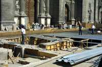 Obras de correción en la Catedral Metropolitana en 2006