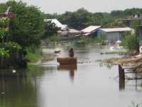 El desbordamiento del río Tamesí provocó inundaciones en varias colonias de Tampico, Tamaulipas, entre ellas la Mano con Mano, un asentamiento irregular de este puerto