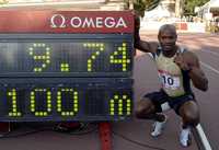 Asafa Powell se reivindicó del reciente tercer lugar obtenido en Osaka y se impuso en el Grand Prix de Rieti