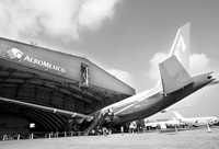 Un Boeing 777 de Aeroméxico en el aeropuerto de la ciudad de México