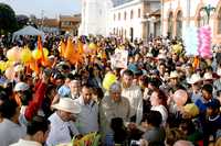 Andrés Manuel López Obrador durante su visita a Chignahuapan, Puebla