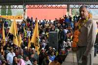 Andrés Manuel López Obrador, ayer en Santiago Zautla, Puebla