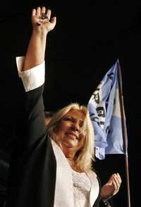 Elisa Carrió, en un acto masivo en la zona metropolitana de Buenos Aires