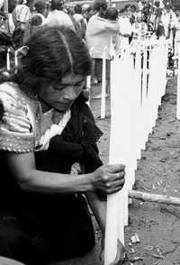 Misa por los caídos en Acteal en 1997