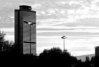 Perfil de la torre de Pemex en la ciudad de México