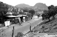 Aspecto de la sierra de Santa Catarina, en la delegación Iztapalapa, donde en la actualidad son visibles los grados de marginación que enfrentan los habitantes del lugar