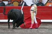 Ignacio Garibay durante la corrida 12 en la México, este domingo