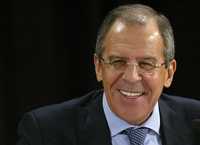 El canciller ruso, Serguei Lavrov, ayer durante una conferencia de prensa en Moscú