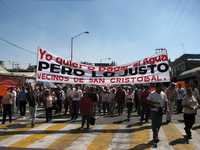 Cientos de colonos de Ecatepec marcharon en ese municipio y ocuparon las instalaciones del Sistema de Agua Potable, Alcantarillado y Saneamiento en protesta porque los cobros por consumo, principalmente a comercios, son hasta seis veces más altos que los de 2007