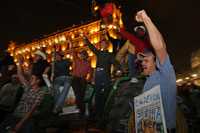 Protesta de campesinos en el Zócalo capitalino, el pasado 31 de enero, por la renegociación del capítulo agropecuario del Tratado de Libre Comercio de América del Norte