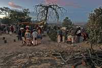 Campamento de los huicholes inconformes con proyecto carretero