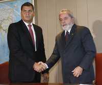 Los presidentes Rafael Correa y Luiz Inacio Lula da Silva, ayer en el Palacio Planalto en Brasilia