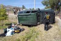 Así quedó una de las camionetas de los presuntos sicarios tras el enfrentamiento con policías y militares en el municipio de Ímuris