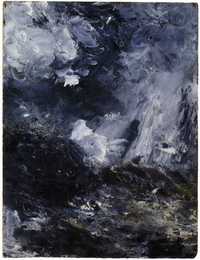 Él se vistió despacio, como quien nada espera del mundo y de la vida, y se fue a trabajar, a repartir la droga que ahora no consumía. Arriba, Noche de Celos, del pintor y escritor sueco August Strindberg, que fue robada hace dos años y recuperada el pasado 7 de marzo durante un operativo antinarcóticos