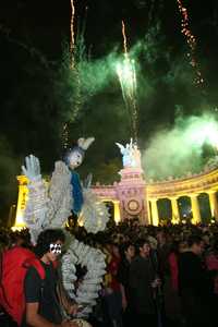 El Hemiciclo a Juárez, uno de los escenarios del festejo nocturno