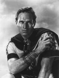 El actor en su caracterización de Ben Hur, filmada en 1958