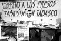 En imagen de archivo, plantón de familiares de los reos frente al palacio de gobierno de  Villahermosa, Tabasco