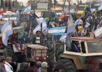 Gualeguaychú fue escenario de nuevas protestas del sector rural contra el gobierno de la presidenta Cristina Fernández