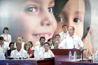 Felipe Calderón, durante su participación en la reunión regional de ayer en la capital tabasqueña