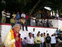 Andrés Manuel López Obrador, durante su gira por Guerrero