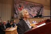 Elena Poniatowska, durante su participación