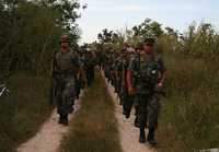 Elementos del Ejército recorren la zona donde fueron encontradas 11 de las 12 personas ejecutadas