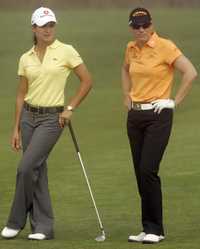 Ochoa y Annika Sorenstam, en el torneo de Half Moon Bay