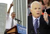 Los contendientes por la presidencia de Estados Unidos continúan sus campañas en busca del voto por dos de los estados claves para ganar la elección. El demócrata Barack Obama estuvo ayer en Miami, Florida, en tanto que el republicano John McCain visitó la ciudad de Bensalem, en Pensilvania