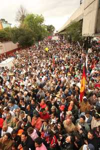 Simpatizantes de AMLO, ayer