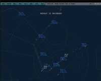 Imagen de radar proporcionada por la Secretaría de Comunicaciones y Transportes, donde se observa la posición del Learjet 45 siniestrado