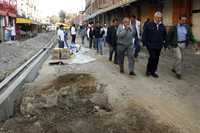 El titular de la Secretaría de Obras, Jorge Arganis, recorrió los trabajos de rehabilitación de las calles Venustiano Carranza y Correo Mayor, en el Centro Histórico