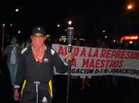 Maestros en la marcha contra la Alianza por la Calidad de la Educación, en Cuernavaca