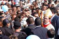 El cardenal Norberto Rivera, durante la misa en el reclusorio