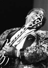 B.B. King, durante su concierto en el Auditorio Nacional, en 1993