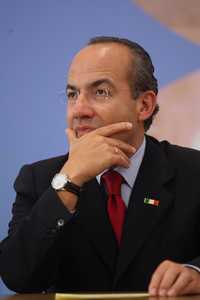 Felipe Calderón Hinojosa en Los Pinos, en una imagen reciente