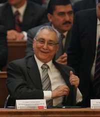 Joaquín Gamboa Pascoe, dirigente de la Confederación de Trabajadores de México, durante el acto en Palacio Nacional