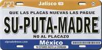 NO AL REMPLACAMIENTO. De diversas maneras los jaliscienses demuestran su rechazo al remplacamiento de vehículos, con costo a los usuarios