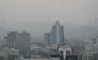 Aspecto de la ciudad en el momento más alto de la presencia de contaminantes